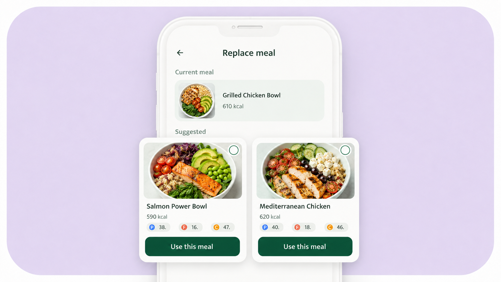 Replace a meal demo