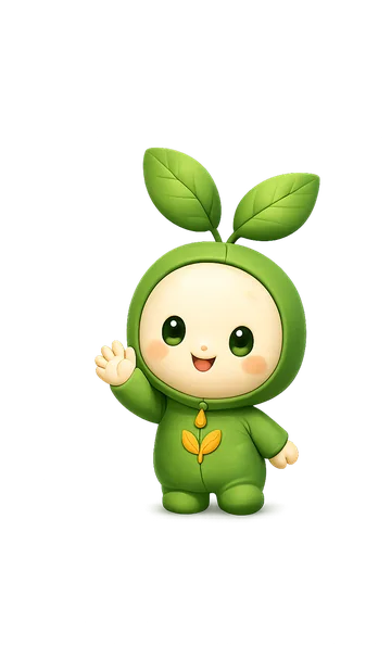 Nourii mascot waving
